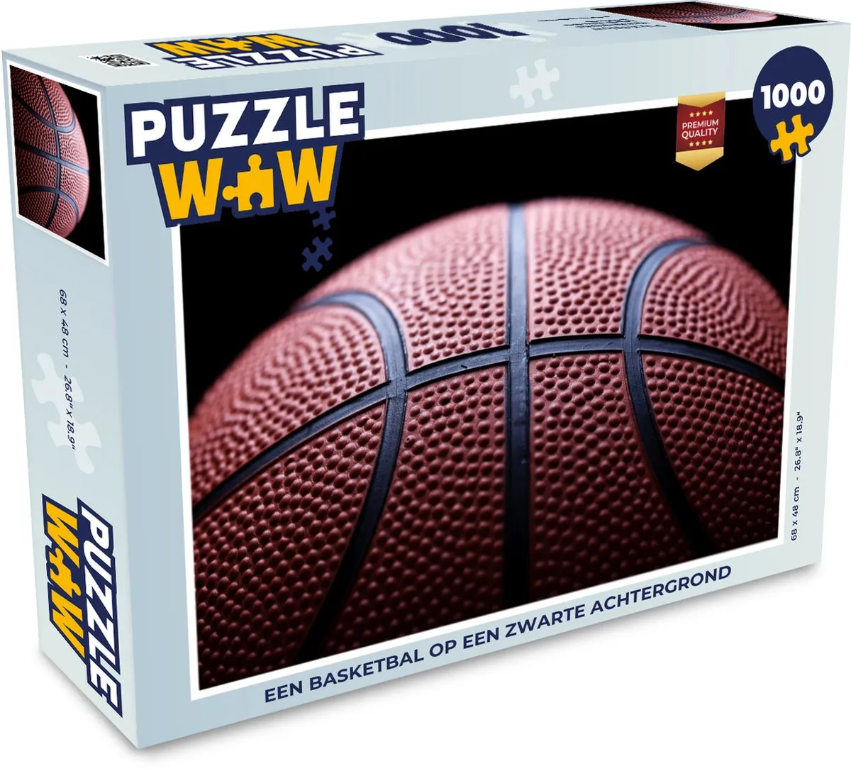 PuzzleWow Legpuzzel 1000 Stuks - Een Basketbal Multicolor