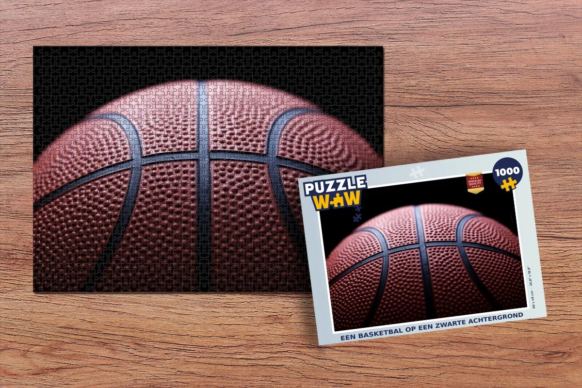 PuzzleWow Legpuzzel 1000 Stuks - Een Basketbal Multicolor