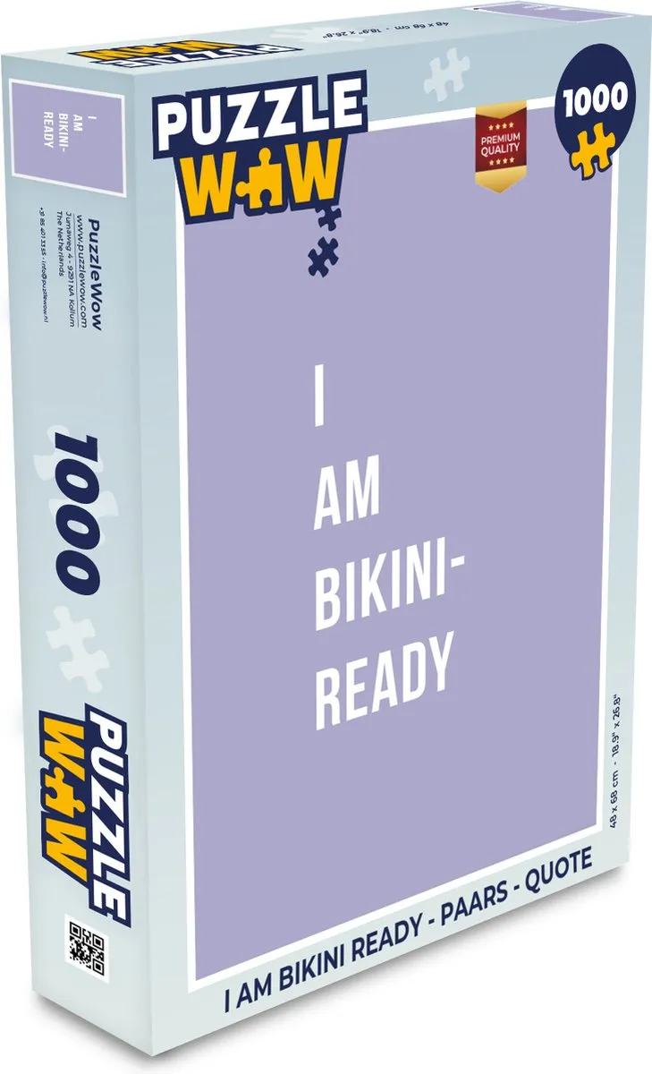 PuzzleWow I am Bikini Ready Legpuzzel 1000 Stuks - Multicolor