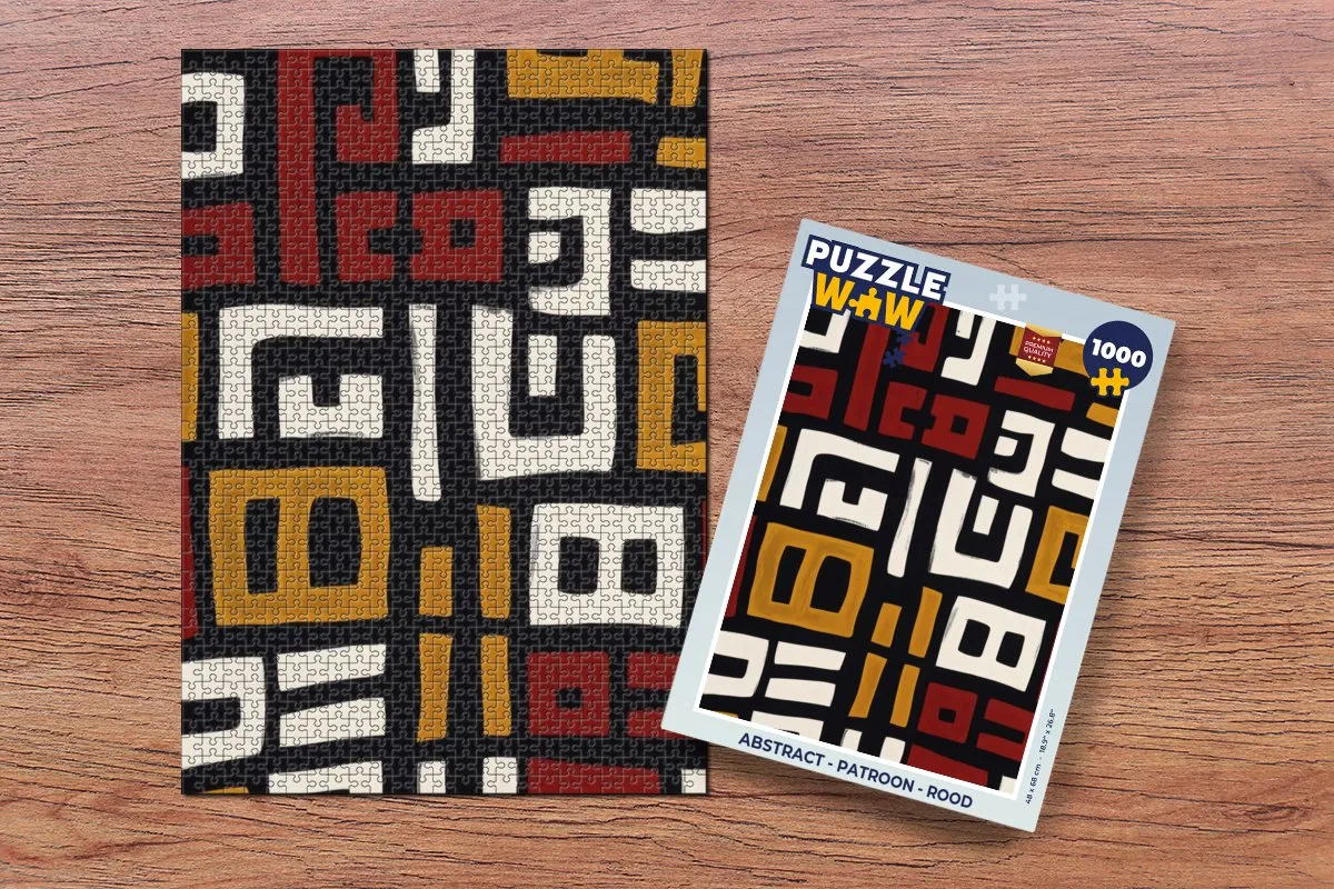 PuzzleWow Abstract Legpuzzel 1000 Stuks - Rood