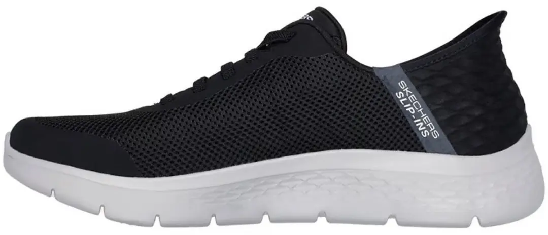Skechers GO WALK FLEX Hands Up Heren Instappers 45 - Zwart - afbeelding 6 van 6