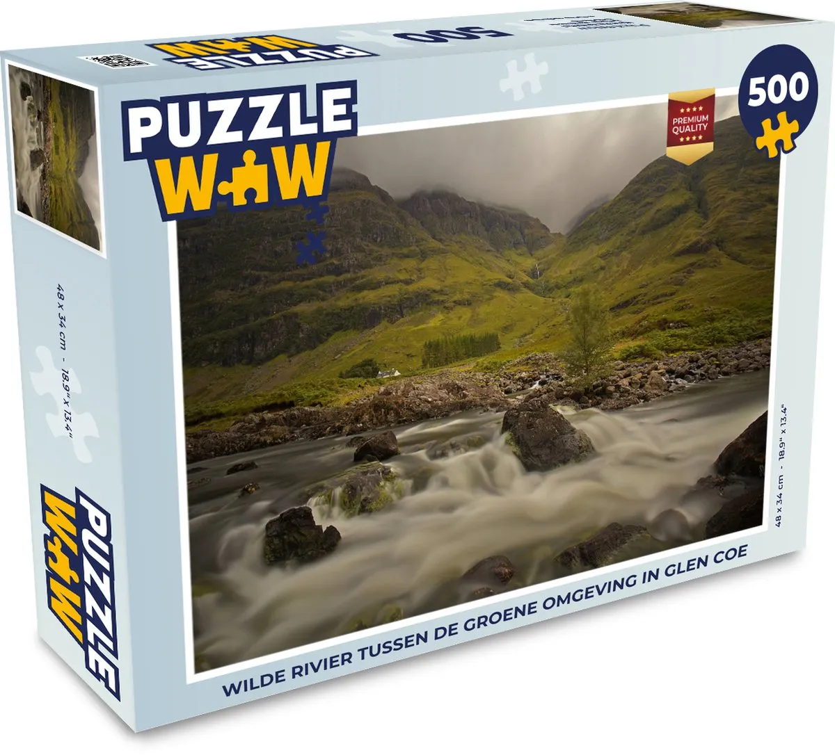 PuzzleWow Legpuzzel Glen Coe 500 Stuks - Multicolor
