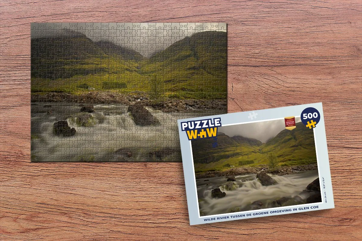 PuzzleWow Legpuzzel Glen Coe 500 Stuks - Multicolor