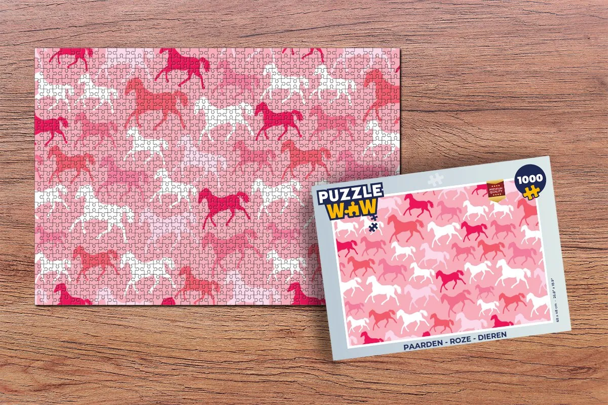 PuzzleWow Paarden Legpuzzel 1000 Stuks - Multicolor