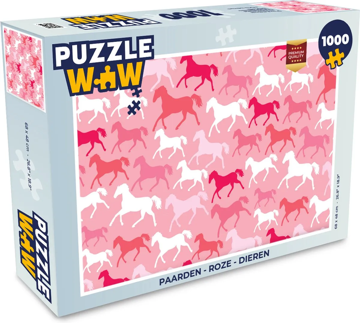 PuzzleWow Paarden Legpuzzel 1000 Stuks - Multicolor