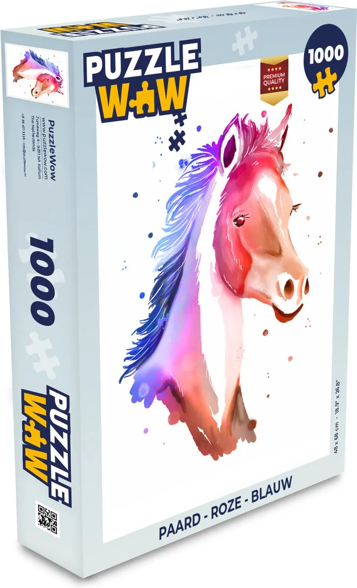 PuzzleWow Paard Legpuzzel 1000 Stuks - Multicolor