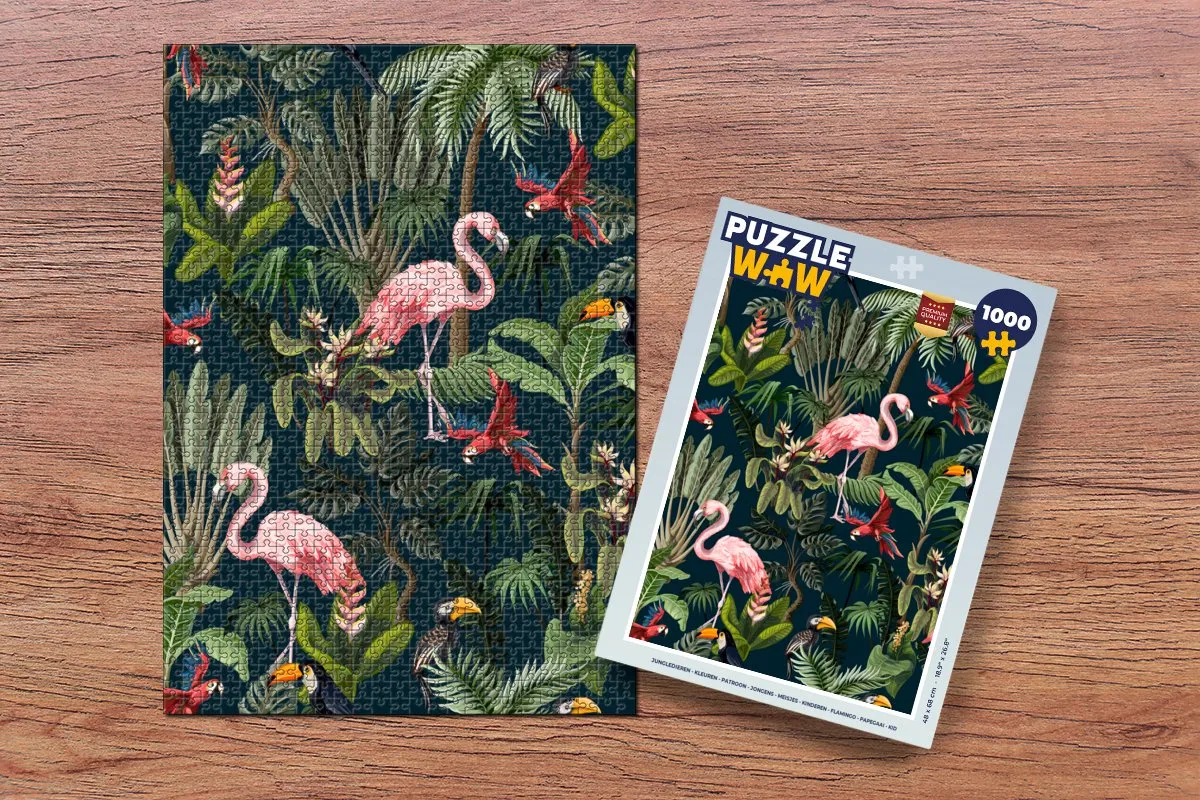 PuzzleWow Jungledieren Legpuzzel 1000 Stuks - Multicolor