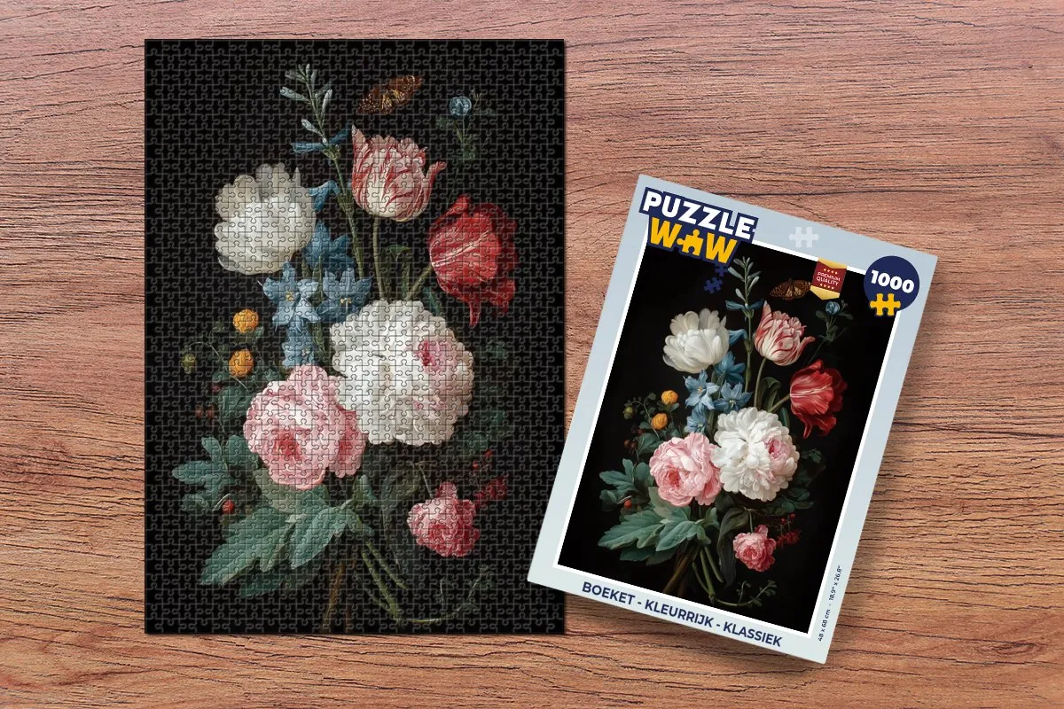 PuzzleWow Boeket Legpuzzel 1000 Stuks - Kleurrijk