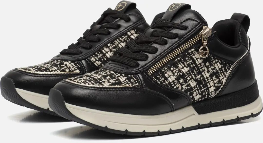 Tamaris Sneakers zwart Textiel