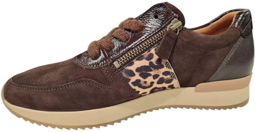 Gabor Dames Sneakers 73.420.18 - Bruin Suede - Maat 42