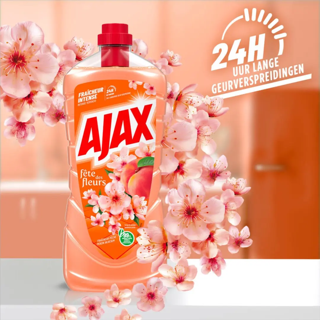 Ajax Allesreiniger Fête Des Fleurs Peach 1L - afbeelding 2 van 5