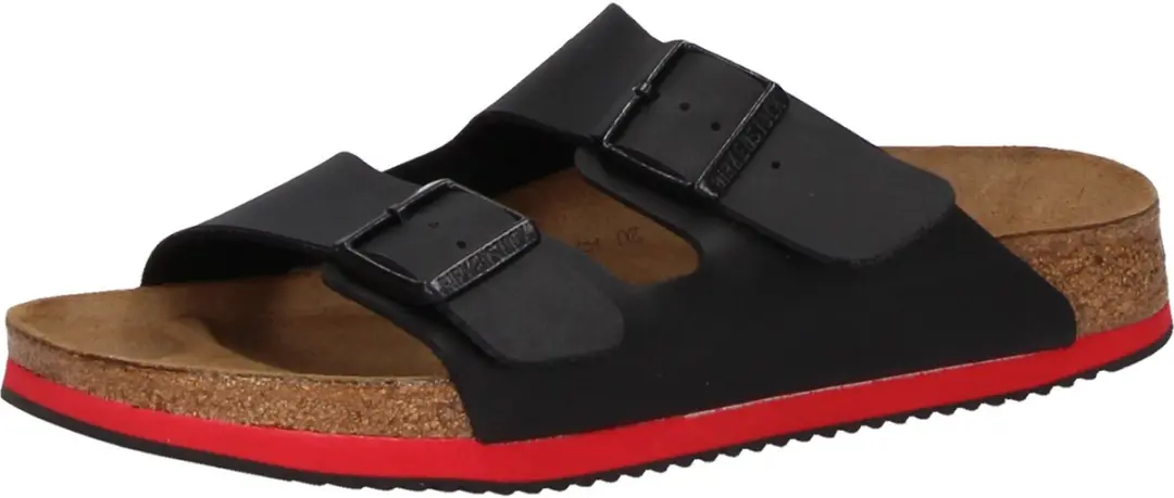 Birkenstock Dames Arizona SL 54244 Muilen - 38 - Zwart/Rood