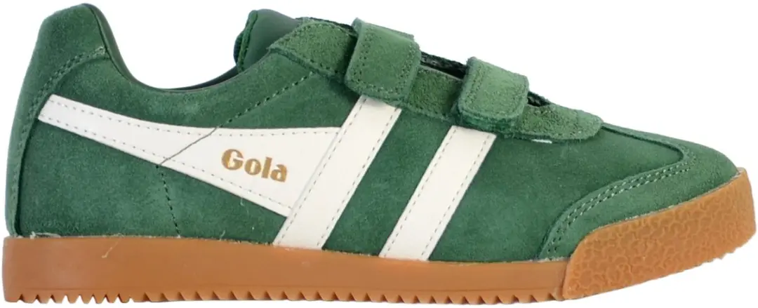 Gola Harrier Strap Leren Kinderschoenen 34 - Groen/Wit - afbeelding 6 van 6