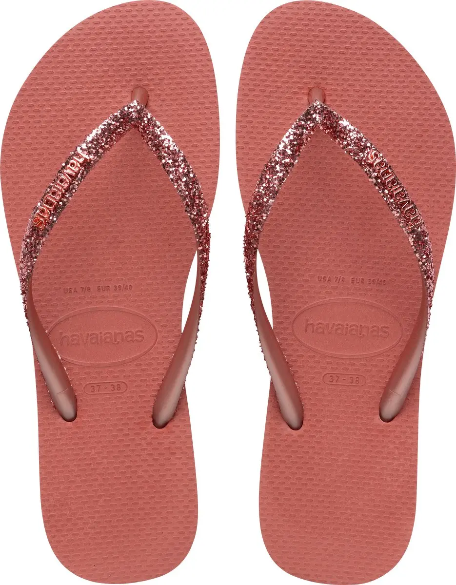 Havaianas Slim Glitter II Teenslipper Canyon Clay