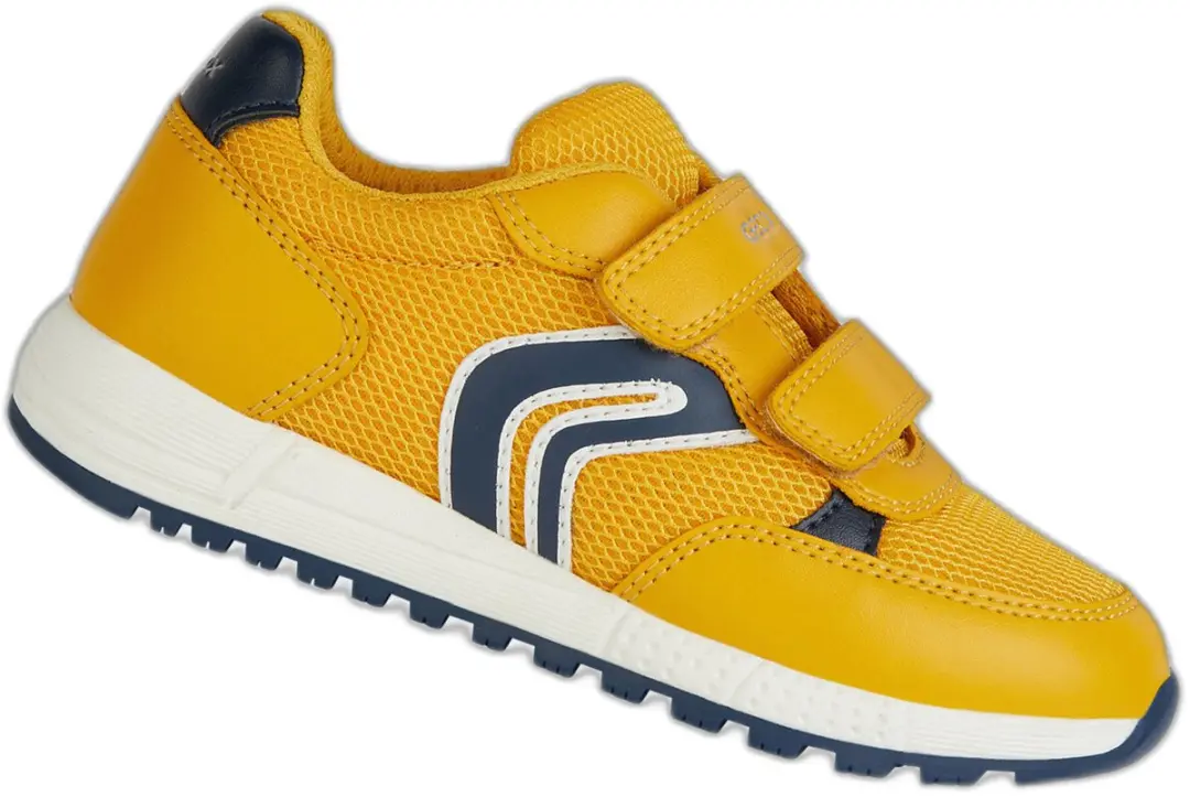 GEOX Alben J459EC Meisjestrainers - 33 - Okergeel/Navy - afbeelding 4 van 6