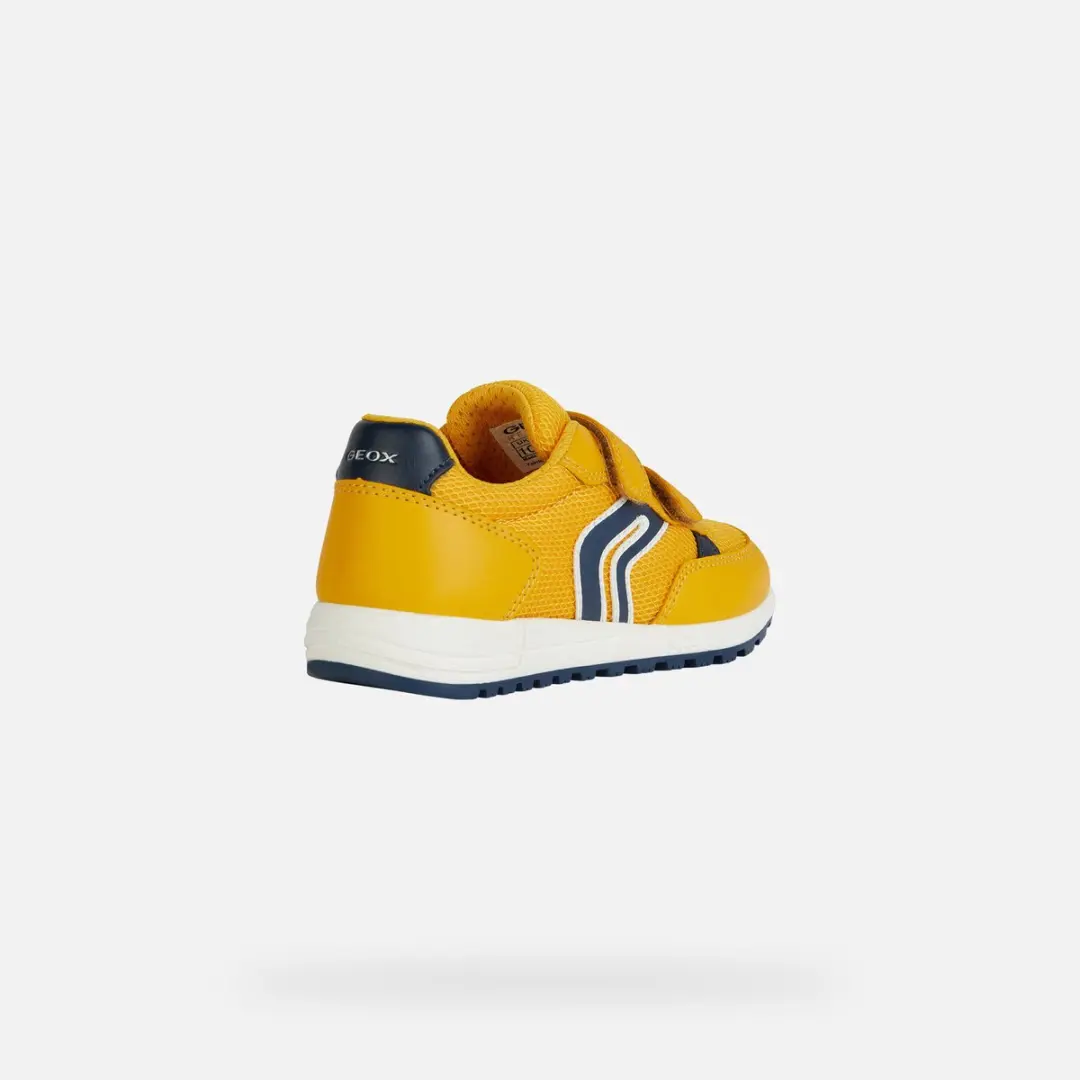 GEOX Alben J459EC Meisjestrainers - 33 - Okergeel/Navy - afbeelding 2 van 6