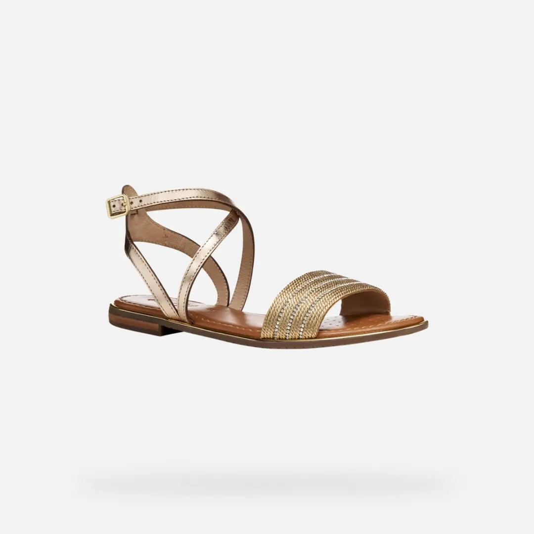 Geox Sozy Plus Dames Sandalen - Donker Goud/Licht Goud 36 - afbeelding 6 van 6