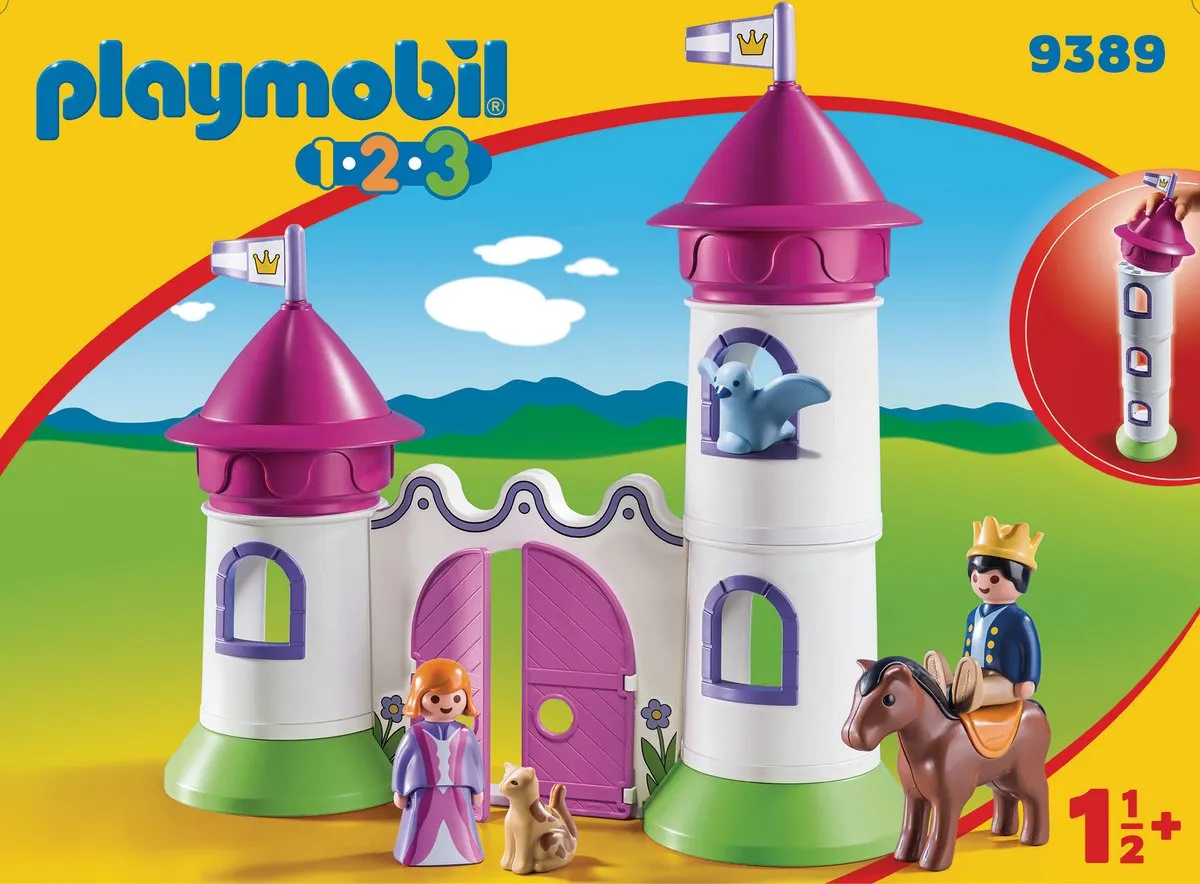 Playmobil Kasteelpoort met Koningskoppel 9389 - Roze/Wit