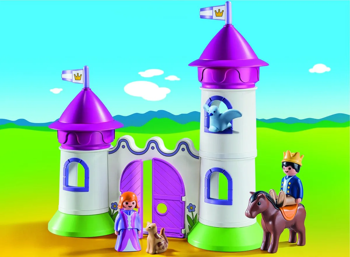 Playmobil Kasteelpoort met Koningskoppel 9389 - Roze/Wit