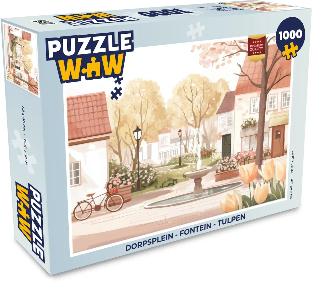 PuzzleWow Dorpsplein Legpuzzel 1000 Stuks