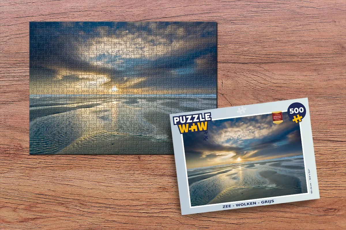 PuzzleWow Zee Wolken Legpuzzel 500 Stuks - Multicolor