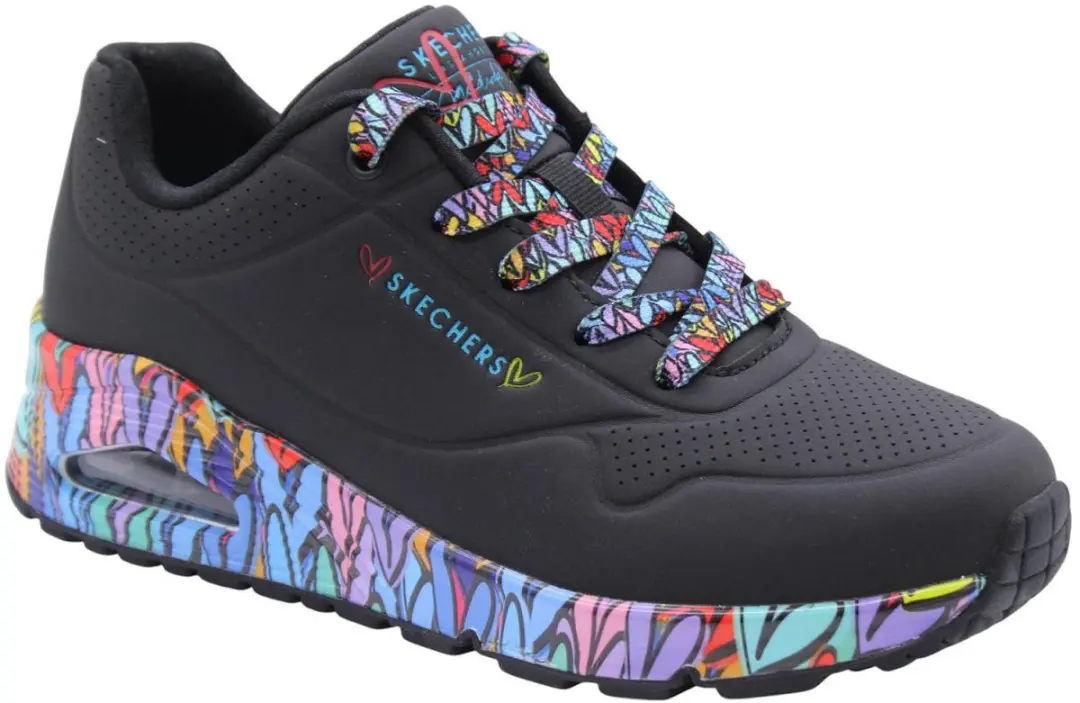 Skechers Sport Casual UNO RAVAGED LOVE Sneakers Vrouw 177918 BKMT