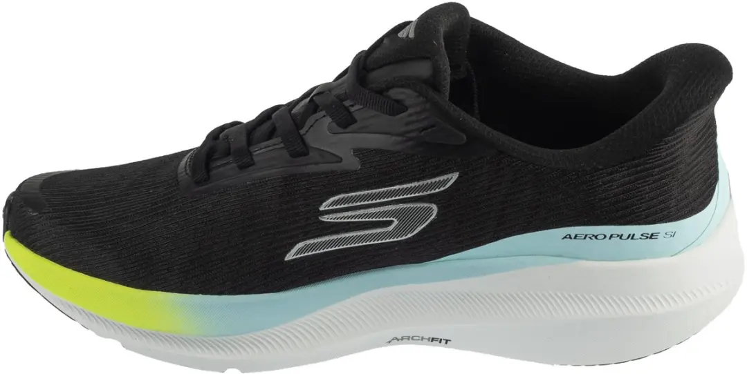 Skechers Aero Pulse SI Hardloopschoenen 39 - Zwart/Geel/Blauw