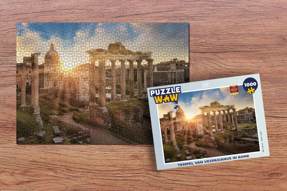 PuzzleWow Rome - Italië Legpuzzel 1000 Stuks - Multicolor