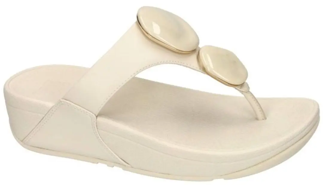 FITFLOP Lulu Marbled Stone Toe-post Slippers