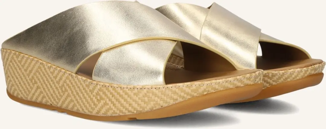 FitFlop Lulu Lux Cross Slide Slippers - Dames 37 - Goud