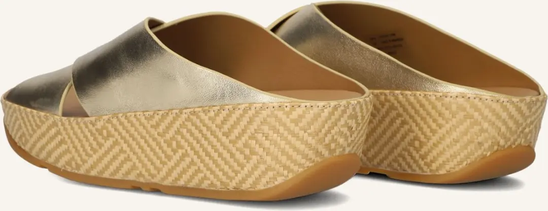 FitFlop Lulu Lux Cross Slide Slippers - Dames 37 - Goud