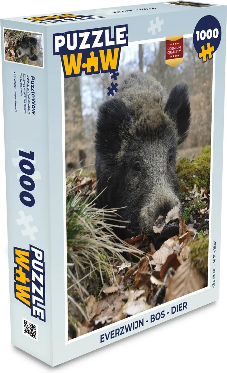 PuzzleWow Everzwijn Bos Legpuzzel 1000 Stuks - Multicolor