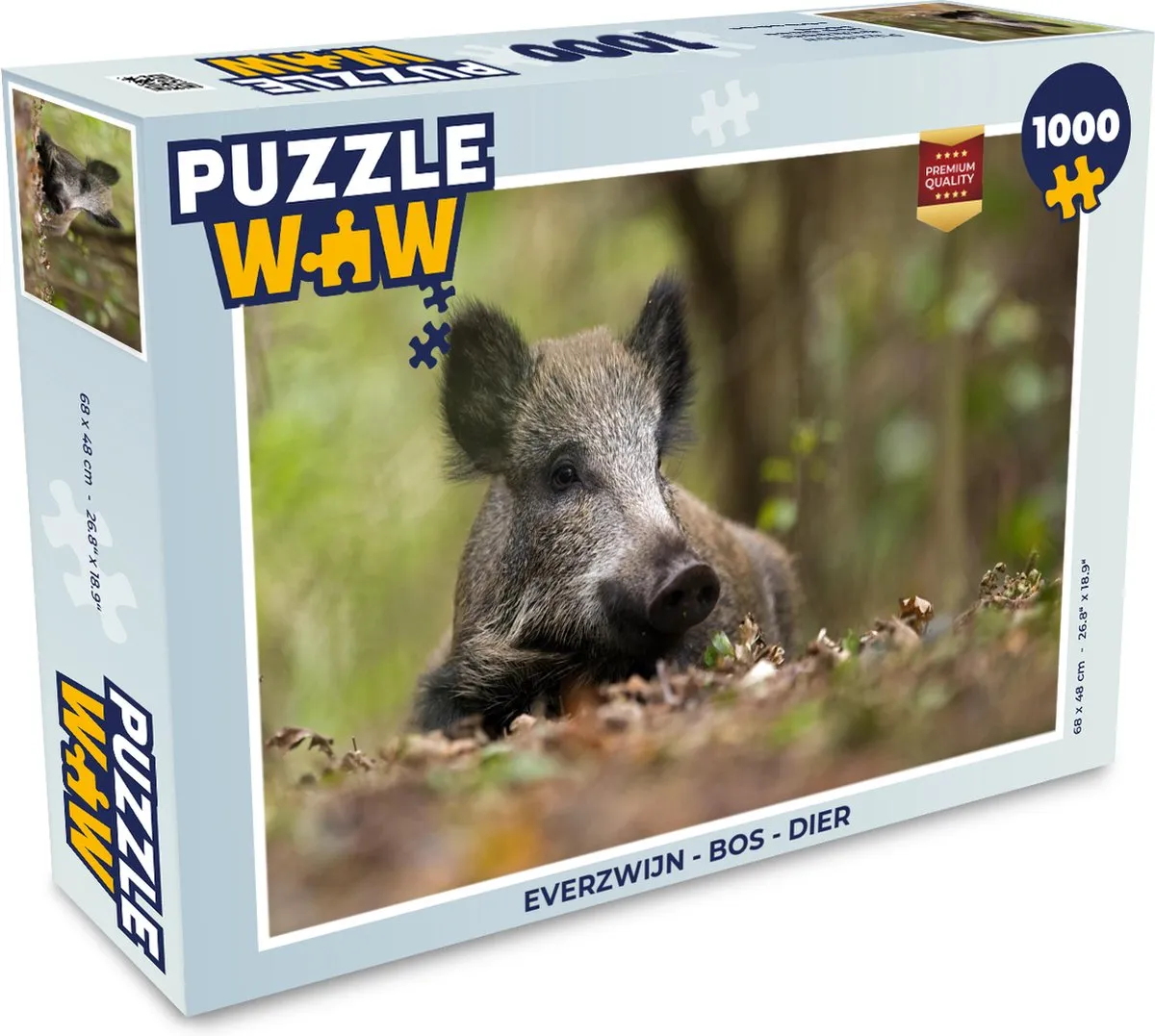 PuzzleWow Everzwijn Bos Legpuzzel 1000 Stuks - Multicolor