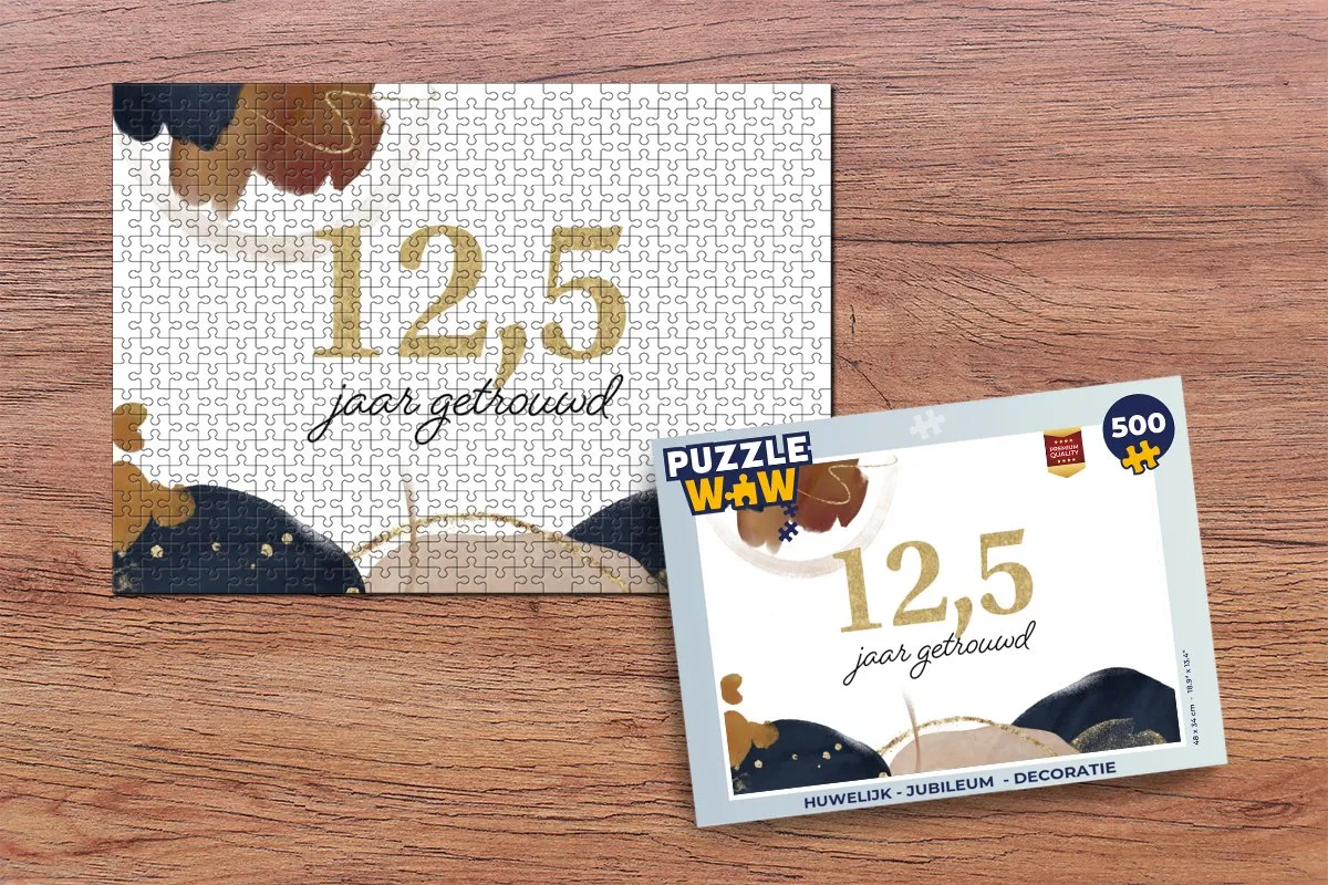 PuzzleWow Jubileum Quotes Legpuzzel 500 Stuks - Multicolor