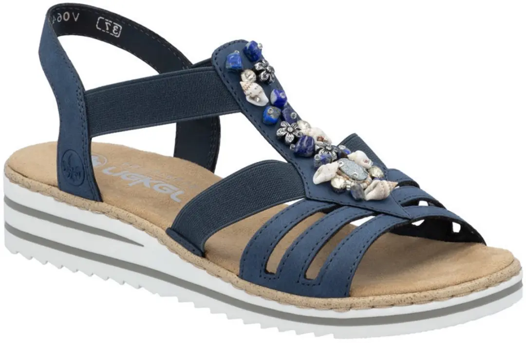 RIEKER V0649-14 Sandaal blauw maat 41