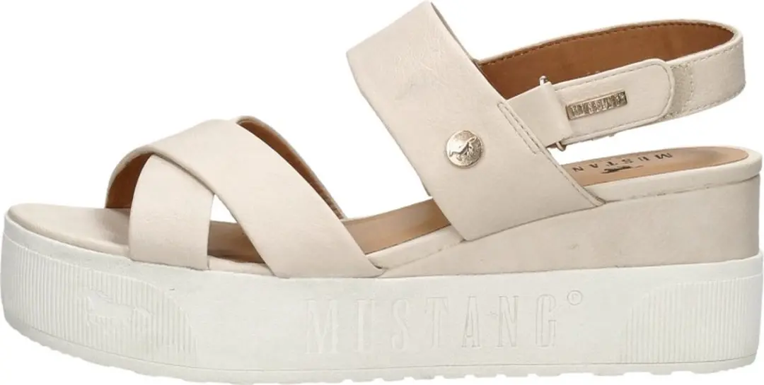 Mustang Sandalen Plat Sandalen Plat - Gebroken wit - Maat 40 - afbeelding 2 van 6