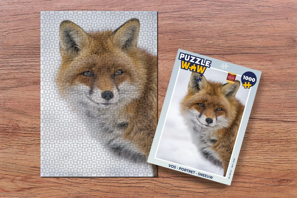 PuzzleWow Vos Portret Legpuzzel 1000 Stuks - Multicolor