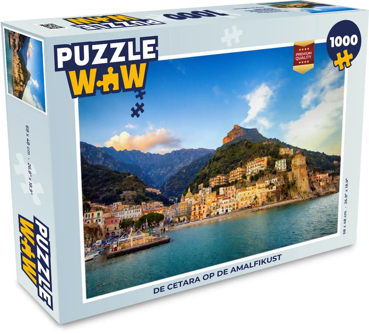PuzzleWow Legpuzzel Cetara Amalfikust 1000 Stuks - Multicolor