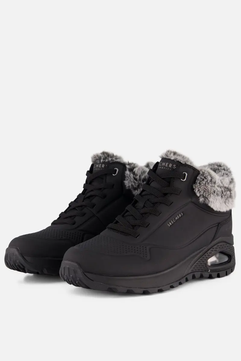 Skechers Uno Rugged Veterboots zwart Leer