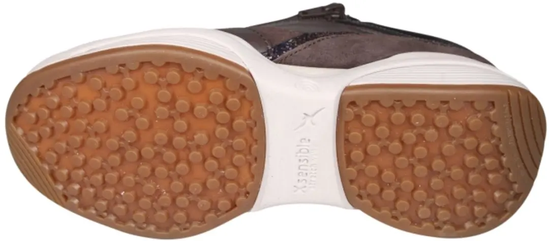 Xsensible Leer/Suede Vtr Rits 22761 5 - Donkerbruin