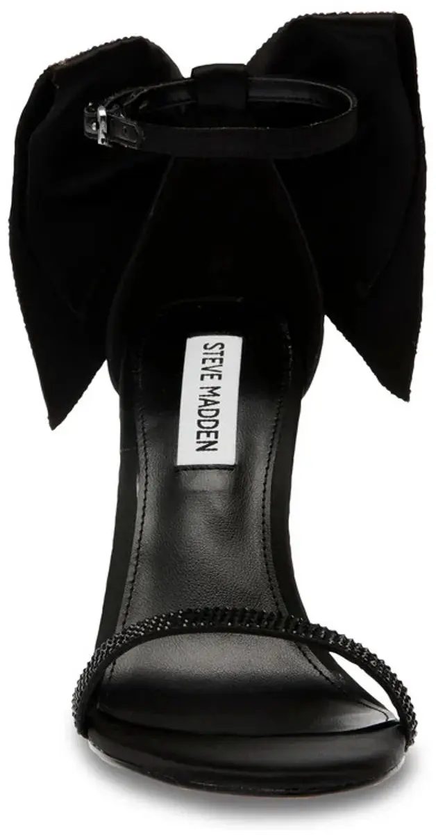 Steve Madden Bellarosa Dames Sandalen - 40 - Zwart satijn - afbeelding 3 van 6