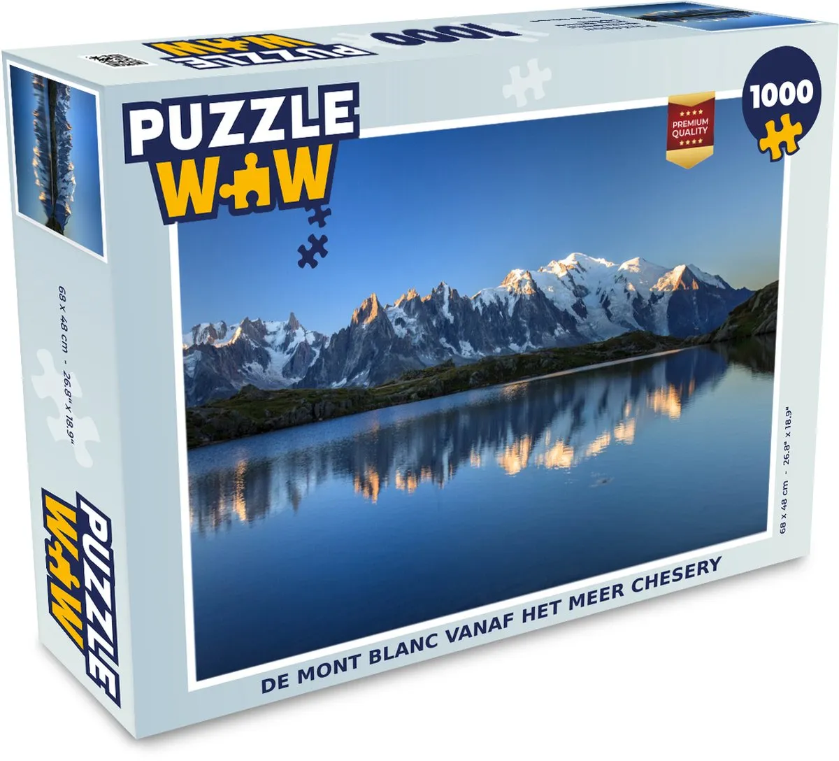 PuzzleWow Legpuzzel De Mont Blanc Chesery 1000 Stuks - Multicolor
