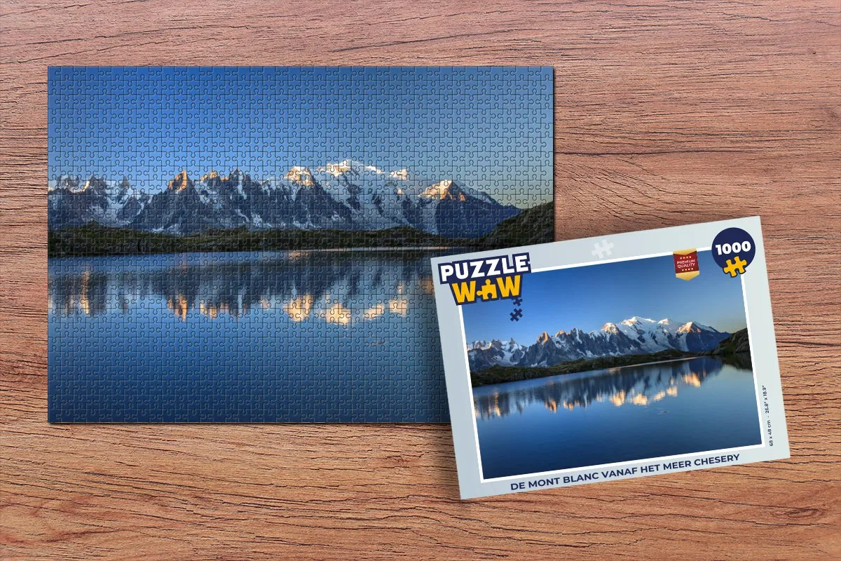 PuzzleWow Legpuzzel De Mont Blanc Chesery 1000 Stuks - Multicolor
