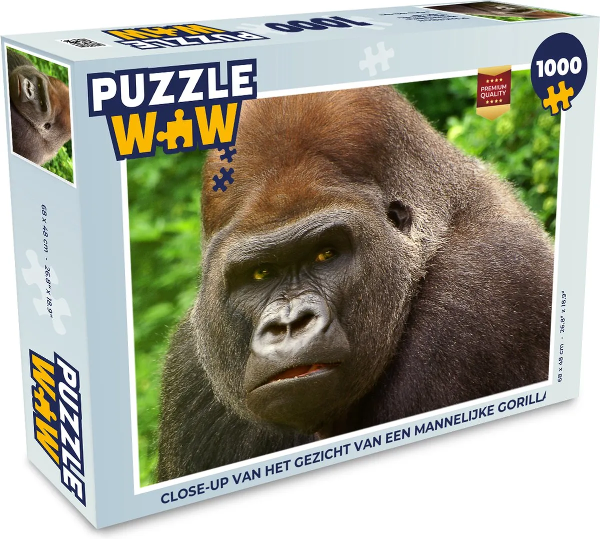 PuzzleWow Gorilla Legpuzzel 1000 Stuks