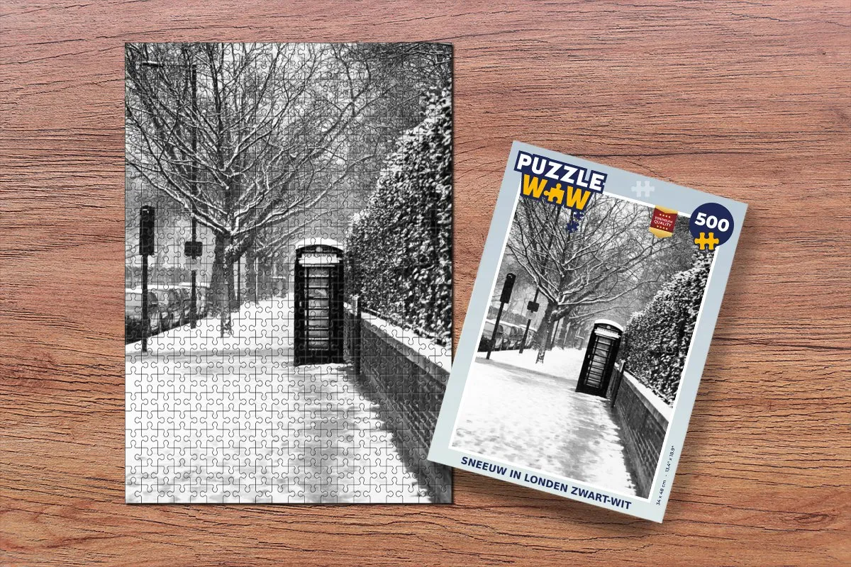 PuzzleWow Legpuzzel Sneeuw in Londen 500 Stuks - Multicolor