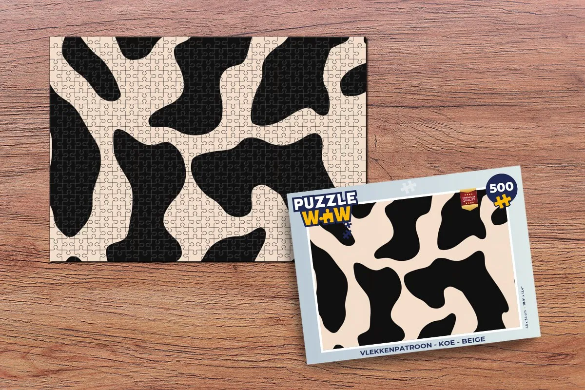 PuzzleWow Legpuzzel Koe Beige 500 Stuks - MPN 8721414227792