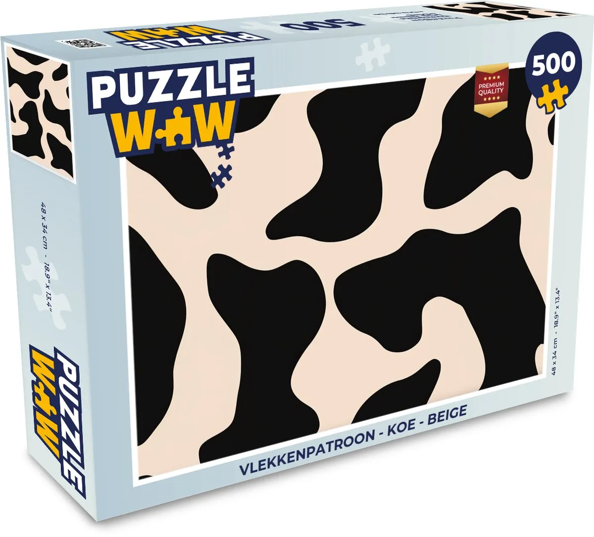 PuzzleWow Legpuzzel Koe Beige 500 Stuks - MPN 8721414227792