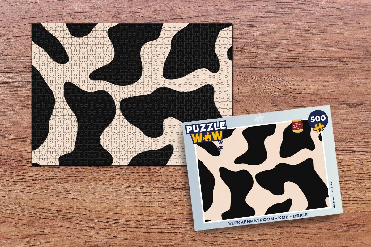 PuzzleWow Legpuzzel Koe Beige 500 Stuks - MPN 8721414227792