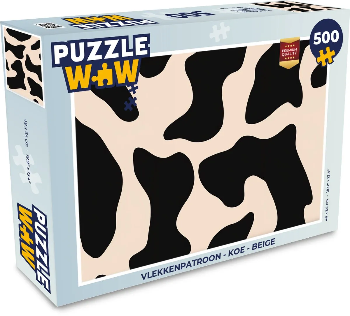 PuzzleWow Legpuzzel Koe Beige 500 Stuks - MPN 8721414227792