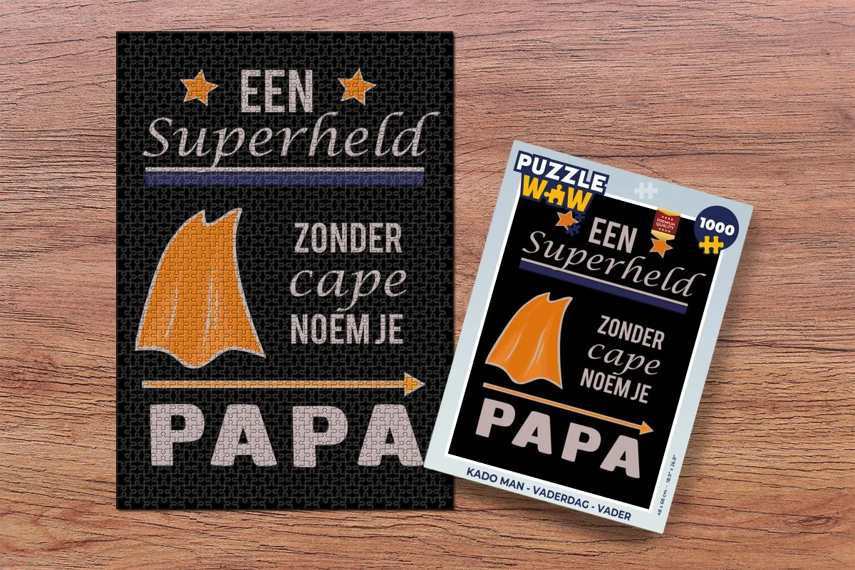 PuzzleWow Papa Quotes Legpuzzel 1000 Stuks - Multicolor
